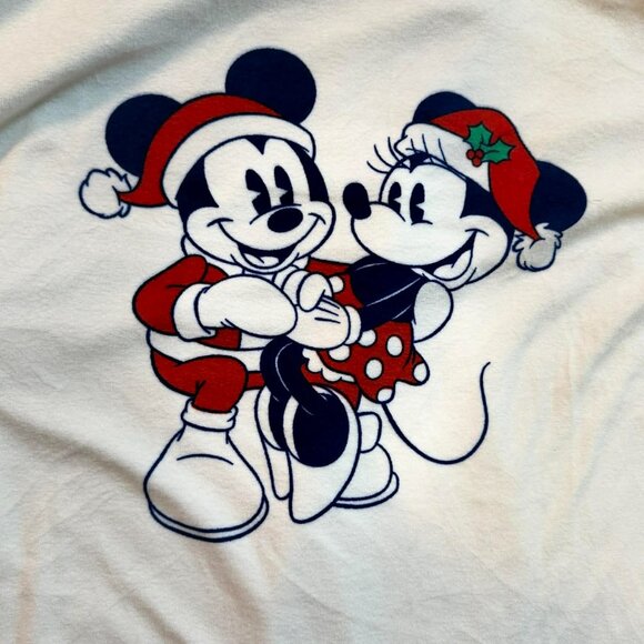 Official Disney MENS 3XBIG Mickey & Minnie Mouse Santa Christmas Sleep Shirt - Picture 2 of 10